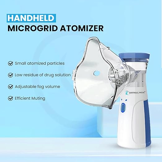 Portable Nebulizer | Silent & Safe for Kids, adults and elderly patients | USB Rechargeable | Compact & Travel Friendly | Relief From Flu, Cough & Asthma