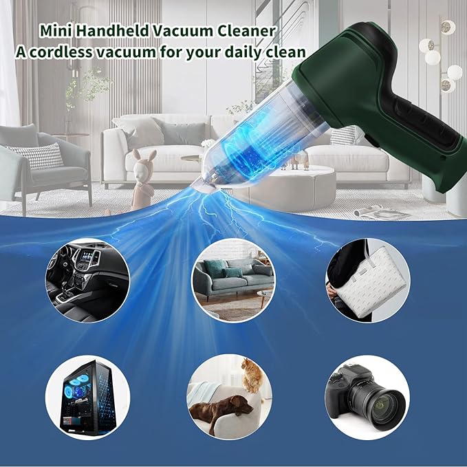 MINI WIRELESS RECHARGEABLE VACUUM CLEANER | USB FAST CHARGING | PORTABLE AND COMPACT | EFFICIENT VACUUMING