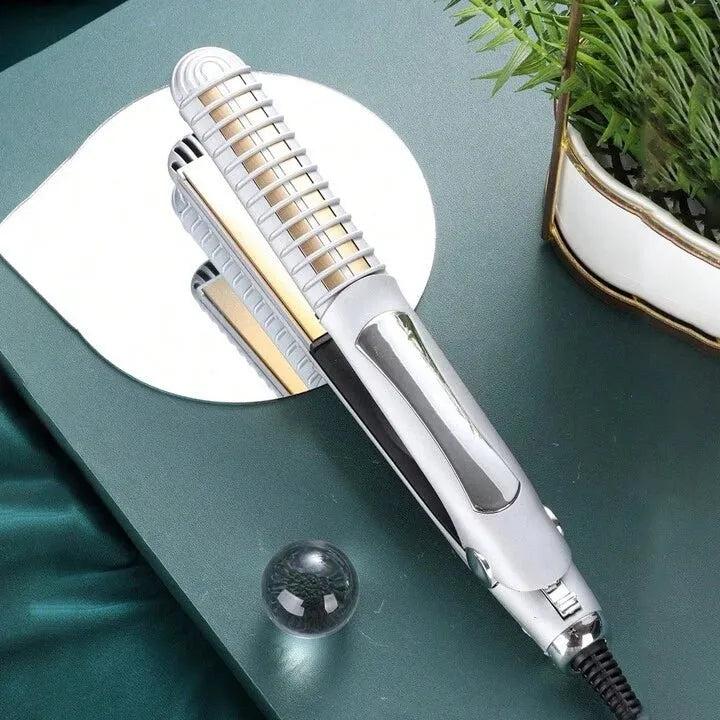 ✨ 2-in-1 Hair Straightener & Curler 🔥 Fast Heating | Sleek Style at Home 💁♀