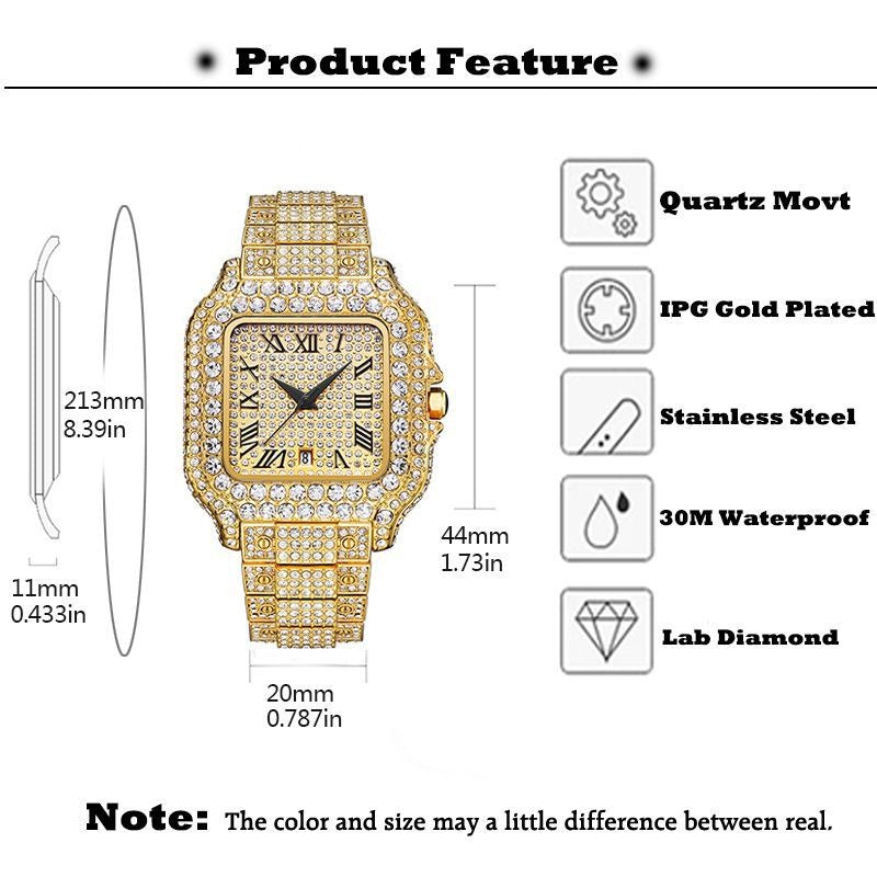 πβ¨ Straight European π Hip Hop Quartz Wrist Watch | Bold & Stylish βπ₯