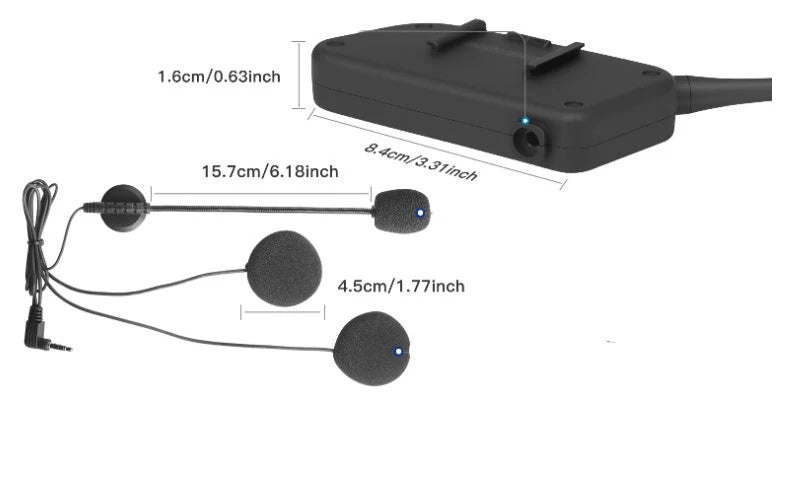 ๐ง V6Pro Helmet Intercom | 800m Bluetooth Range ๐ 5 Riders Link ๐ Single Pack