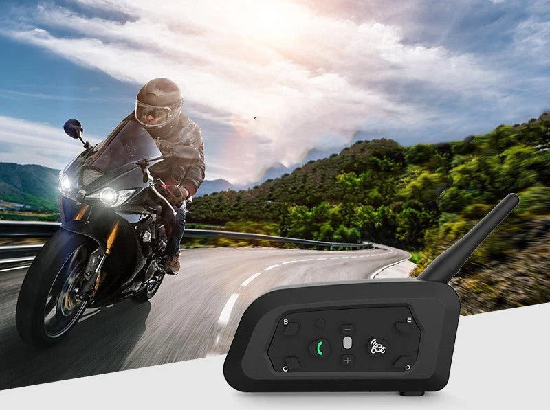 ๐ง V6Pro Helmet Intercom | 800m Bluetooth Range ๐ 5 Riders Link ๐ Single Pack