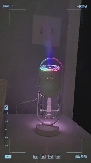 π Magic Shadow Humidifier π§ LED Night Light π USB Mist Maker for Home & Car π