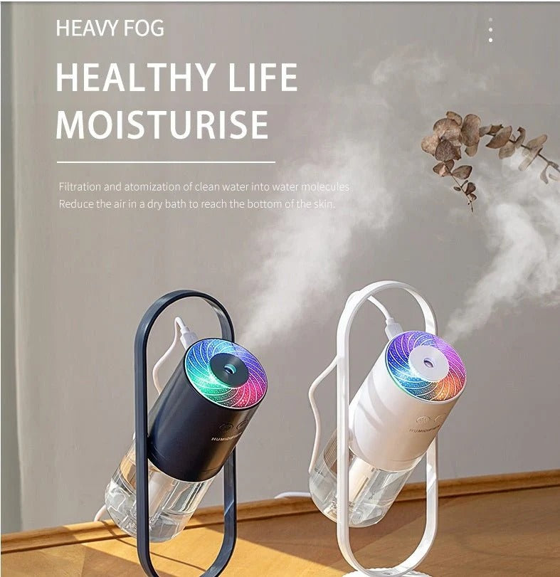 π Magic Shadow Humidifier π§ LED Night Light π USB Mist Maker for Home & Car π