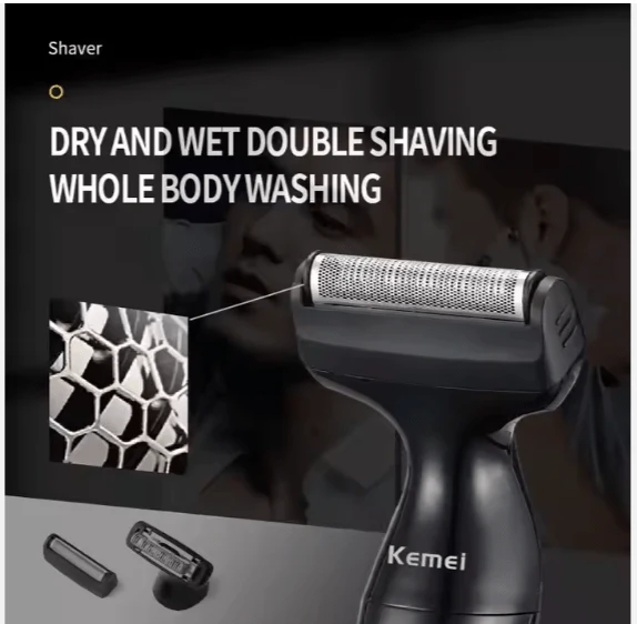 🧔♂ 6-in-1 Men's Shaving Machine ⚡ Multi-Function Grooming Kit | USB Rechargeable 🔋