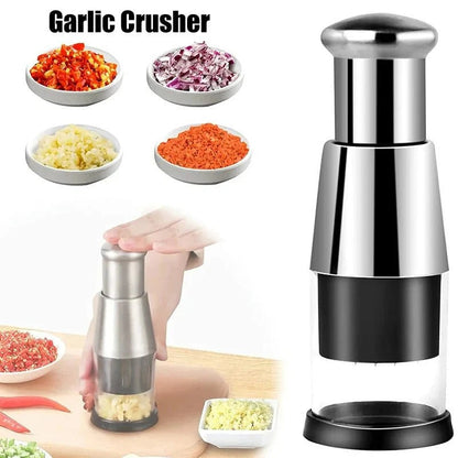🧄 Garlic & Onion Chopper 💪 Manual Press | Quick Cut | Handy Kitchen Gadget 🍽