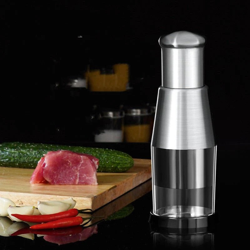 🧄 Garlic & Onion Chopper 💪 Manual Press | Quick Cut | Handy Kitchen Gadget 🍽