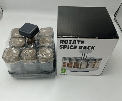 🧂 Revolving Spice Rack 🔄 360° Rotation | Space Saver | Stylish Kitchen Organizer 🍽