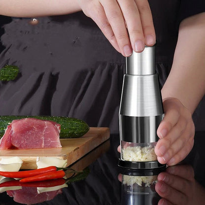 🧄 Garlic & Onion Chopper 💪 Manual Press | Quick Cut | Handy Kitchen Gadget 🍽