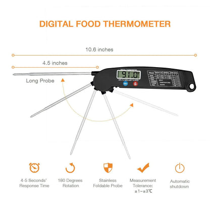 🌡 Digital Meat Thermometer 🔥 Instant Read | BBQ Grill | Oven Cooking Tool